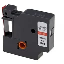 Стрічка для принтера етикеток UKRMARK RL-D-45017P-BK/RE, DYMO S0720570, 12мм х 7м. (900298)
