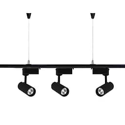 Набор: Треки Luce Intensa LI-10-01, 10 Вт 4200К с шинопроводом и подвесами черный 3 шт. (000059607)
