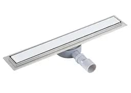 Линейный трап Qtap Scorpio Tile600 из нержавеющей стали, под плитку (поворотный сифон/сухой затвор) QTSCOTILE600