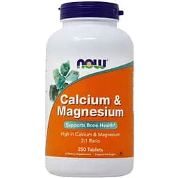 Вітаміни та мінерали NOW Calcium & Magnesium, 250 таблеток