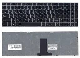 Клавіатура для ноутбука Lenovo IdeaPad (B5400, M5400) Чорна, (Срібна рамка) - мініатюра 3