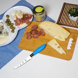 Ніж для сиру з пластиковою ручкою L 21.5 см лезо 11 см, Kitchen Master Блакитний 86151 - мініатюра 3
