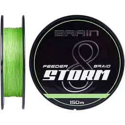 Шнур Brain Storm 8X 150 m 0.08 mm 11lb/4.8 kg Салатовий (1013-1858.51.96)