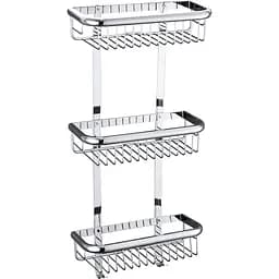 Полка прямая тройная Topaz 4103, Хром