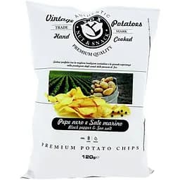 Чипси Fox Nut & Snack з чорним перцем та сіллю 120 г