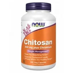Хитозан с хромом 500 мг жиросжигатель в капсулах №240 Now Foods Chitosan plus Chromium