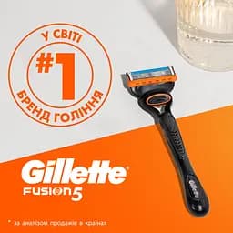 Подарунковий набір для чоловіків Gillette Fusion5: бритва зі змінним катриджем для гоління + гель для гоління 200 мл - мініатюра 8