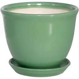 Керамічний горщик Nana Keramiks Глорія 14 л глянець оливковий (gloria-14-oll)