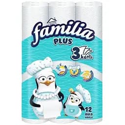 Паперові рушники Familia 90 відривів 3 шари 12 рулонів (8690536011148)
