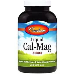 Кальцій і магній Carlson Liquid Cal-Mag 250 гелевих капсул