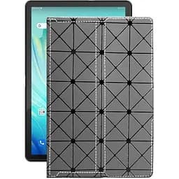 Чехол StatusCASE из экокожи для планшета Blackview Tab 10 Pro Серый ромб