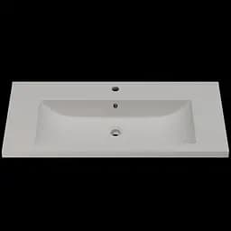 Раковина матова врізна Amidicon Cosmo 100 1000x450 з литого каменю Cosmopolite_100_MAT, Білий матовий