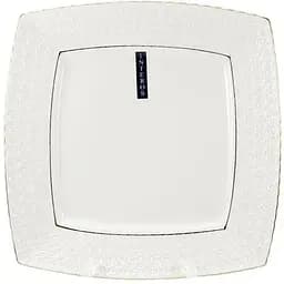 Тарелка Interos Снежная Королева фарфоровая белая мелкая квадратная 20.3 см 222820-А