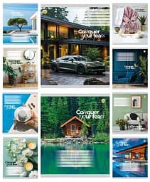 Тетради ученические 60 листов клетка Твердая Микс 5, 10 шт. в упаковке