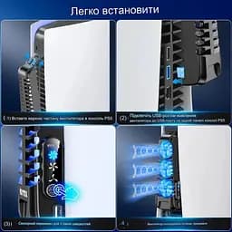 Док-станція з охолодженням KYTOK для PlayStation 5 Ditital, PlayStation 5 Disc, PS5 Б/в - мініатюра 3