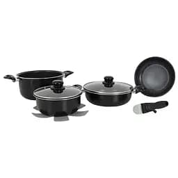 Набор кухонной посуды алюминиевый 7 шт. Gimex Cookware Set induction 7 предметов Black (6977222)