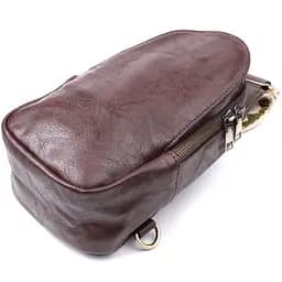 Зручна сумка через плече в модному кольорі з екошкіри Vintage 22794 коричнева - мініатюра 5