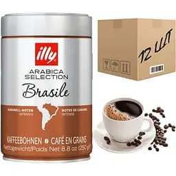 Кава в зернах Illy Brasile Бразилія 250 г ж/б(ящик 12 шт)