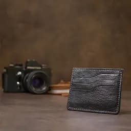 Шкіряний картхолдер Grande Pelle 11500 чорний - мініатюра 7