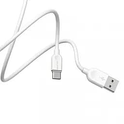 Кабель BOROFONE BX14 USB to Type-C 2.4A, 2m, PVC, TPE connectors, White