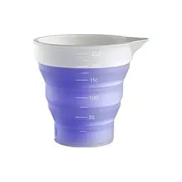 Силіконовий розкладний мірний стакан 250 мл з носиком та градуюванням вимірювальна склянка, Kitchen Master Прозорий 87385