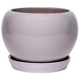 Керамічний горщик Nana Keramiks Шар 2.5 л глянець сірий (shar-2-5-ser)