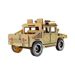 Дерев'яний 3D конструктор "Humvee" 100 деталей PuzzleOK det0016059 - мініатюра 3