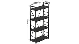 Етажерка 4/60 Серії Коннект 120x60x28 чорний ДСП Сосна Кембра 16мм FRD-104241 - мініатюра 3