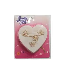 Набір біжутерії B4319 у серці, 3в1 сережки+кільце+ланцюжок (6923549043199) Вид 4