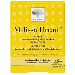 Витамины для нормализации сна New Nordic Melissa Dream 20 таблеток
