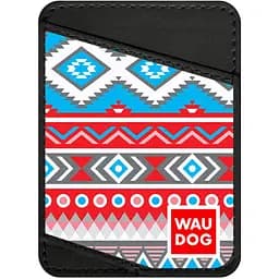 Холдер для карт Waudog Design Этно кожа 9.5х7 см черный