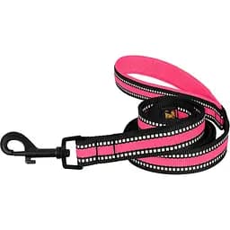 Поводок для собак BronzeDog Mesh, размер L, 200х2,5 см, розовый