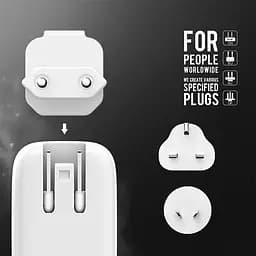 Блок Адаптер мережевий - нічник Ldnio Micro USB Cable Touch Light A2205 2 USB набір білий - мініатюра 2
