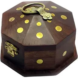 Скринька рожеве дерево восьмигранна 10.5х10.5х6см