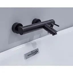 Змішувач для ванни Paffoni Light із регульованим душовим гарнітуром black matt LIG023NO, Чорний матовий - мініатюра 11