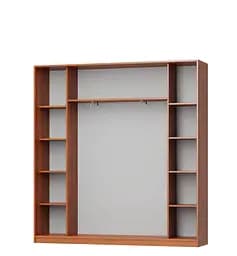 Шафа-купе тридверна MebelStar Комбо AL 2ДСП/Дзеркало 210x45x210 см Бетон (MBS-3225) - мініатюра 2