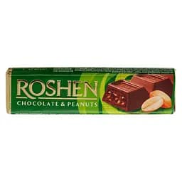 Батончик шоколадний Roshen Chocolate & Peanuts з арахісовою начинкою 38 г