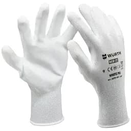 Перчатки защитные Wurth White PU полиэстер покрытие полиуретан пара р. 6 Red Line (0899401106)