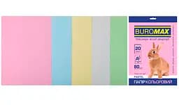 Набір кольорового паперу PASTEL, 5 кол., 20 арк., А4, 80 г/м² BM.2721220-99 BUROMAX (4823078962256)
