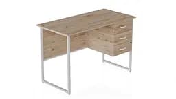 Комп'ютерний стіл Ferrum-decor Гаррі 75x120x60 білий ДСП Дуб Сан-Марино 16мм (FRD-104053) - мініатюра 3