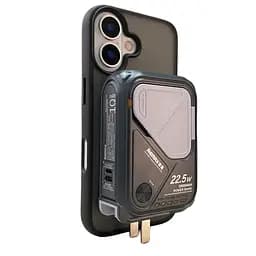 Павербанк-адаптер Remax RPP-116 з вилкою та кабелем / 10000 мАг / 22.5 Вт / USB-C,USB-A,Lightning,MagSafe / PD+QC / Чорний - мініатюра 5