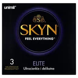 Ультратонкі презервативи Unimil Skyn Elite безлатексні 3 шт. - мініатюра 3