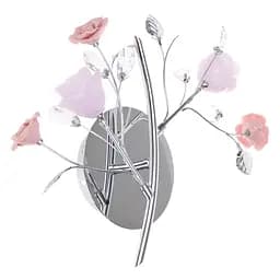 Бра Brille BKL-190W/2 CHR галогенное настенное накладное в спальню флористика