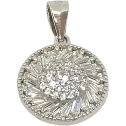 Срібна підвіска Подіум з фіанітами. GP1341