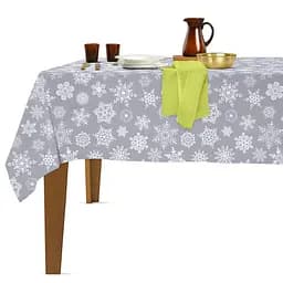 Скатерть Cosas Snowflakes CS2 водоотталкивающая 140х180 см разноцветная (Cloth_SnowflakesWhiteGrey_DUK_140x180)