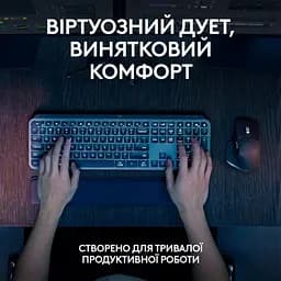 Комплект (клавіатура, миша) бездротовий Logitech MX Keys S Combo Graphite (920-011614) - мініатюра 2