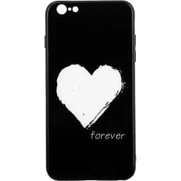 Чохол-накладка Toto Glass Fashionable Case Apple iPhone 6 Plus/6S Plus White Heart on Black