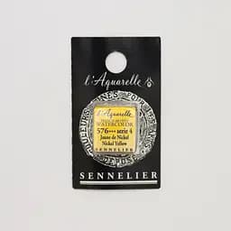 Акварельна фарба Sennelier, полукювета, S4, Нікелевий жовтий (Nickel Yellow)