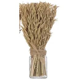 Сухоцвіти трава овес J-LINE у букеті коричневого кольору висота 30 см Бельгія (330031)