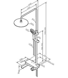 Душова система AM.PM Like ShowerSpot F0780700 - мініатюра 10